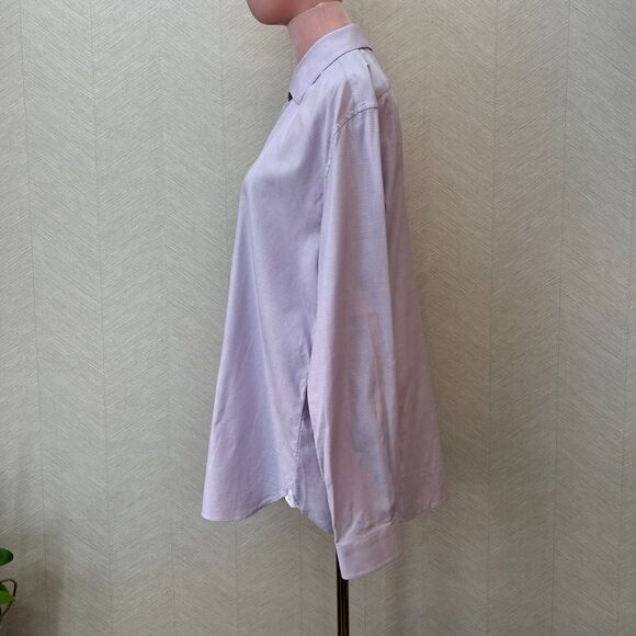 John Varvatos Slim Fit Button Front Lavender Classic Dress Shirt Mens Size 34/35 - Picture 3 of 11